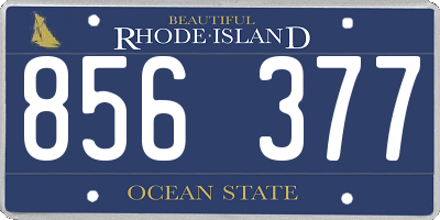 RI license plate 856377