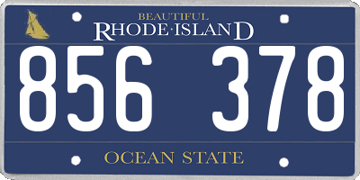RI license plate 856378