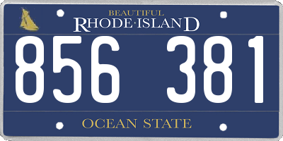 RI license plate 856381