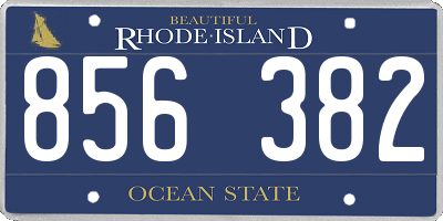 RI license plate 856382