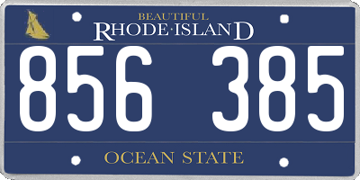 RI license plate 856385