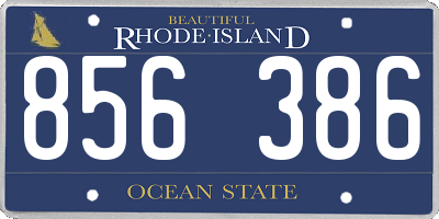 RI license plate 856386