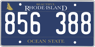 RI license plate 856388