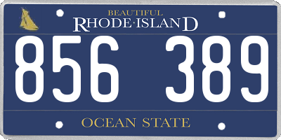 RI license plate 856389