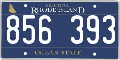 RI license plate 856393