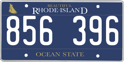 RI license plate 856396