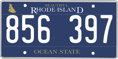 RI license plate 856397