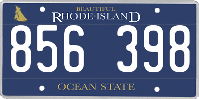 RI license plate 856398