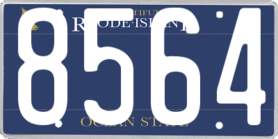 RI license plate 8564