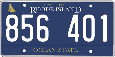 RI license plate 856401