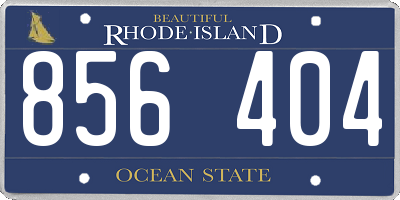 RI license plate 856404