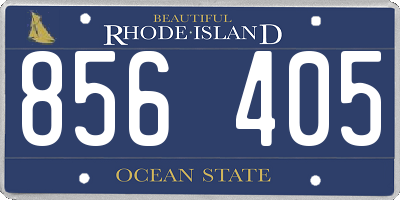 RI license plate 856405