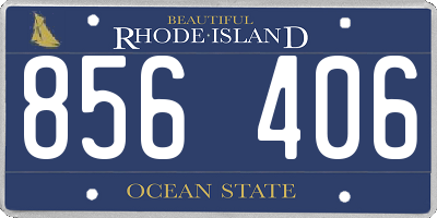 RI license plate 856406