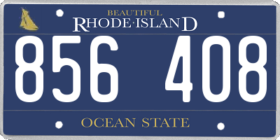RI license plate 856408