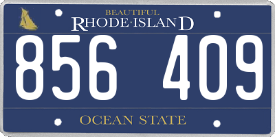 RI license plate 856409