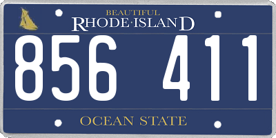 RI license plate 856411
