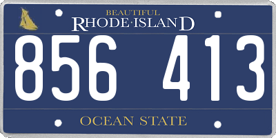 RI license plate 856413