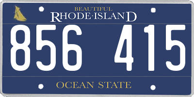 RI license plate 856415