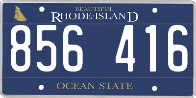 RI license plate 856416