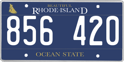 RI license plate 856420
