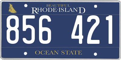 RI license plate 856421
