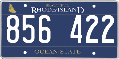 RI license plate 856422