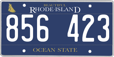 RI license plate 856423