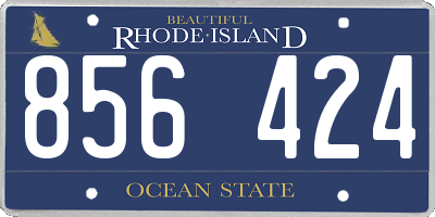 RI license plate 856424