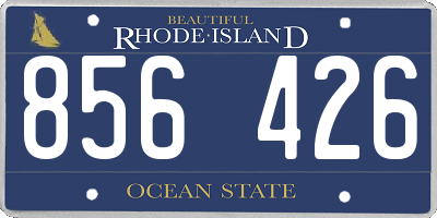 RI license plate 856426