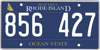 RI license plate 856427