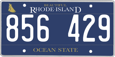 RI license plate 856429