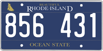 RI license plate 856431