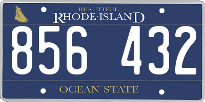 RI license plate 856432