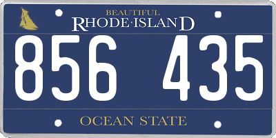 RI license plate 856435
