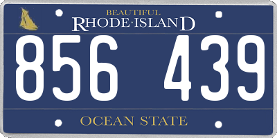 RI license plate 856439