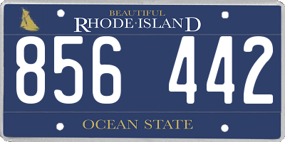 RI license plate 856442