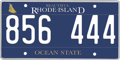 RI license plate 856444