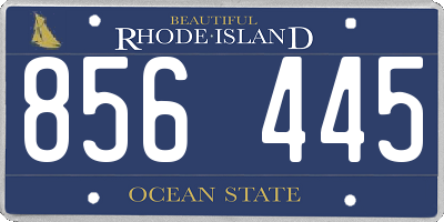 RI license plate 856445