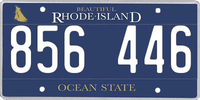 RI license plate 856446