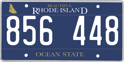 RI license plate 856448
