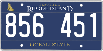 RI license plate 856451