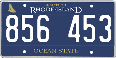 RI license plate 856453