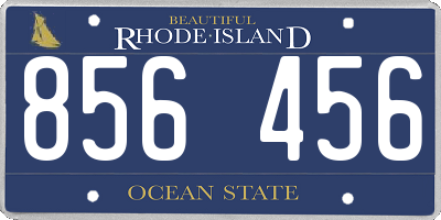 RI license plate 856456
