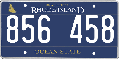 RI license plate 856458