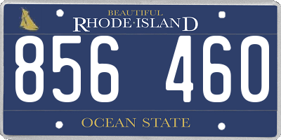 RI license plate 856460