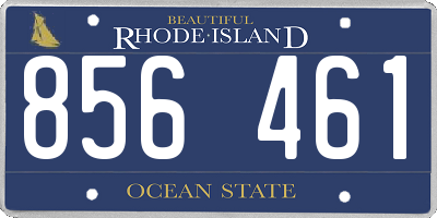 RI license plate 856461
