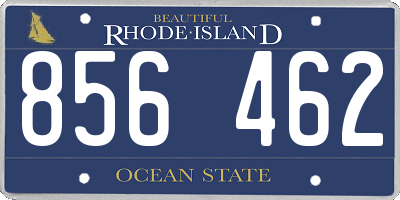 RI license plate 856462