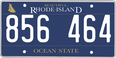 RI license plate 856464