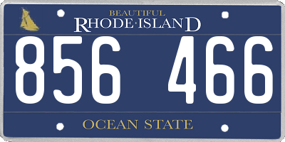 RI license plate 856466
