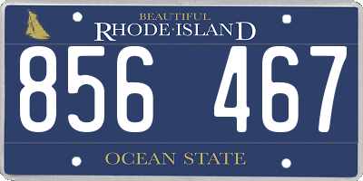 RI license plate 856467